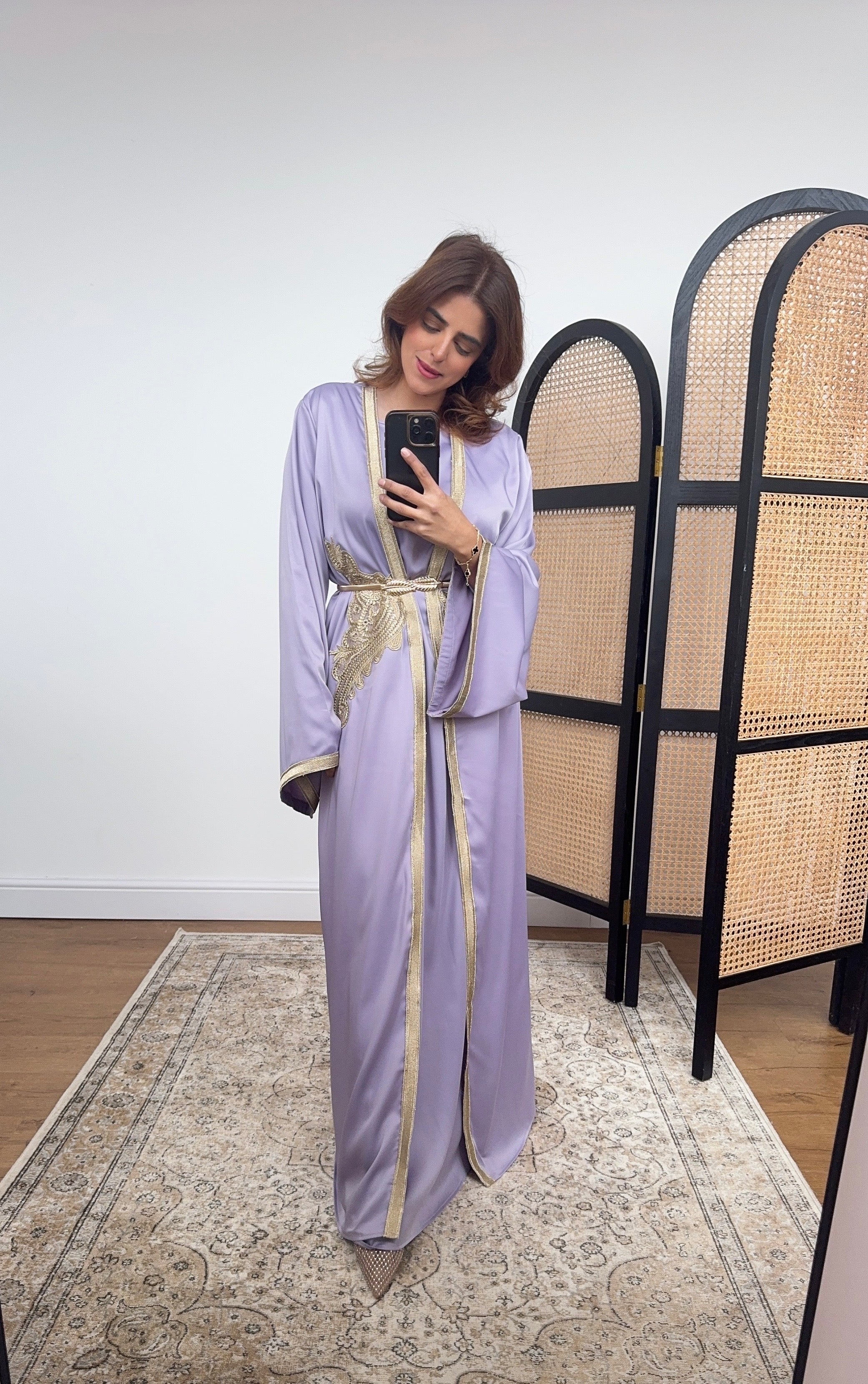 ENSEMBLE KIMONO DEUX PIÈCES LILAS - LUJAIN