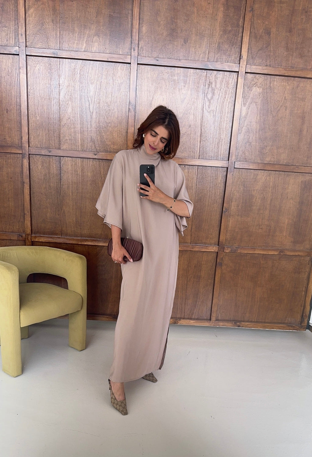 PREORDER TAUPE ROBE - ELODIE