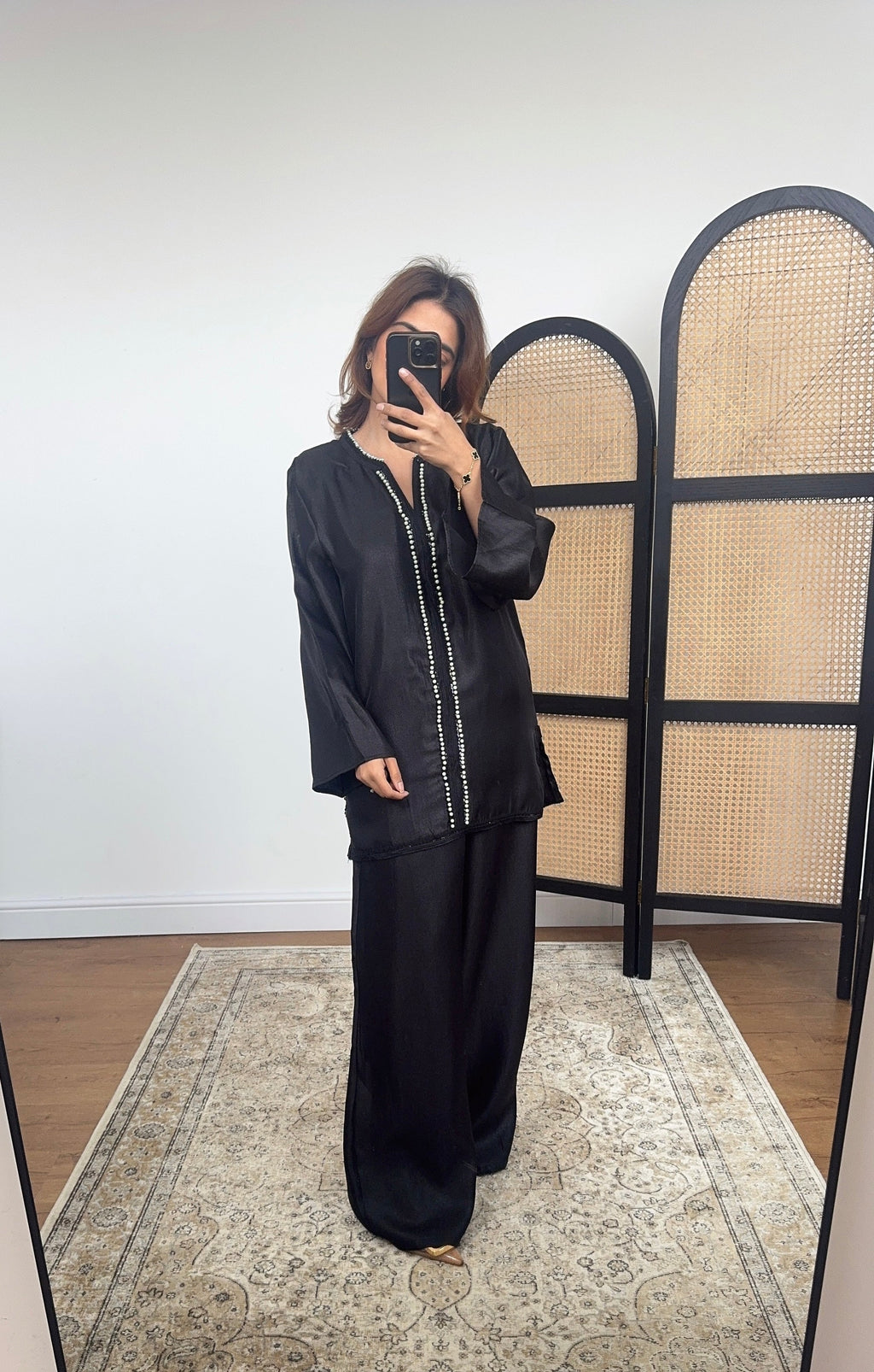 ENSEMBLE PERLE DENTELLE NOIR - ALEEN