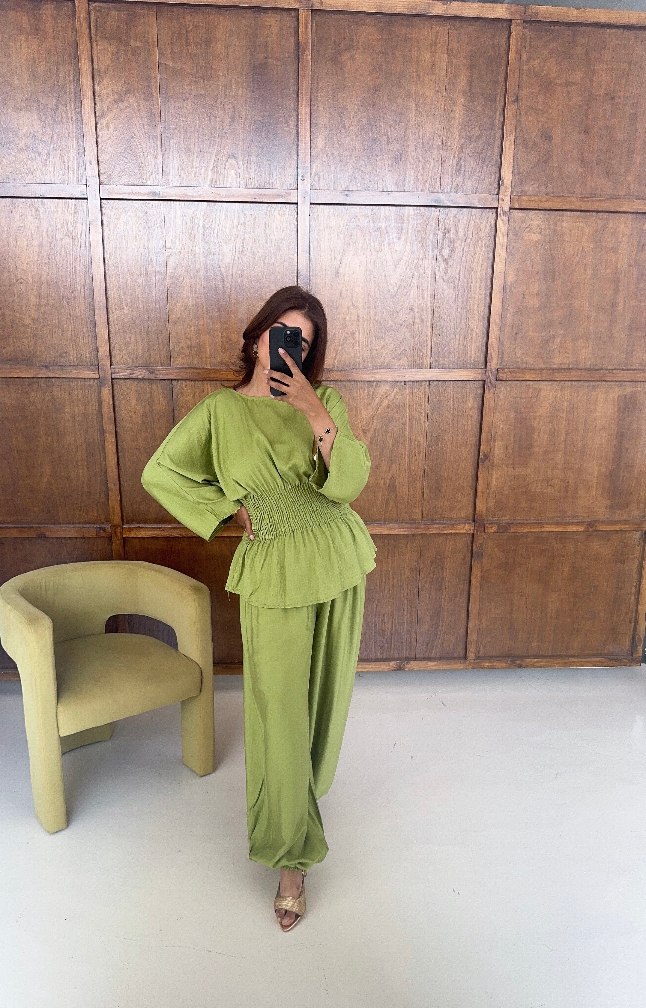LIME FRONCÉ ENSEMBLE - SOLEA