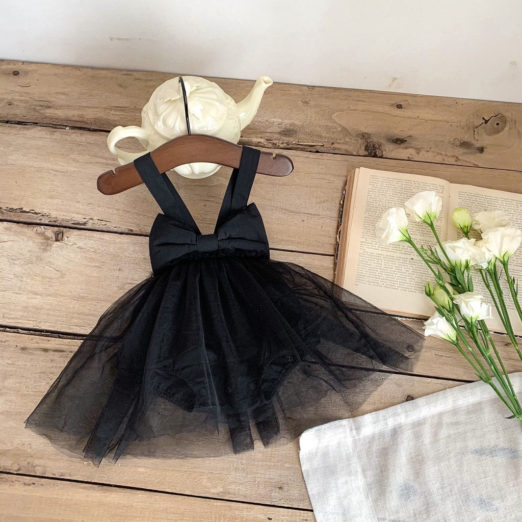 ROBE BARBOTEUSE TULLE NŒUD NOIR