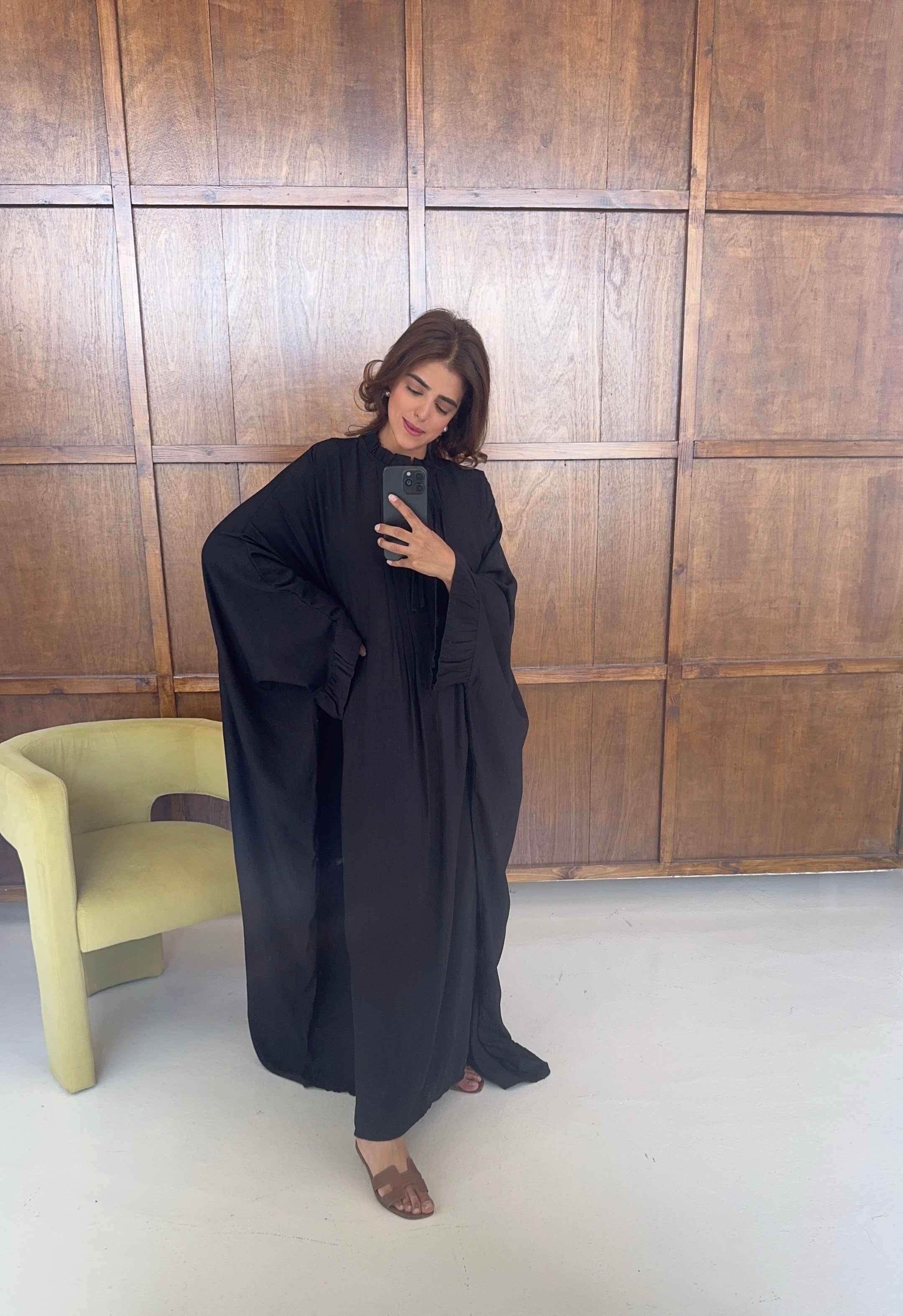 ROBE COL MONTANT NOIR - SOLEA