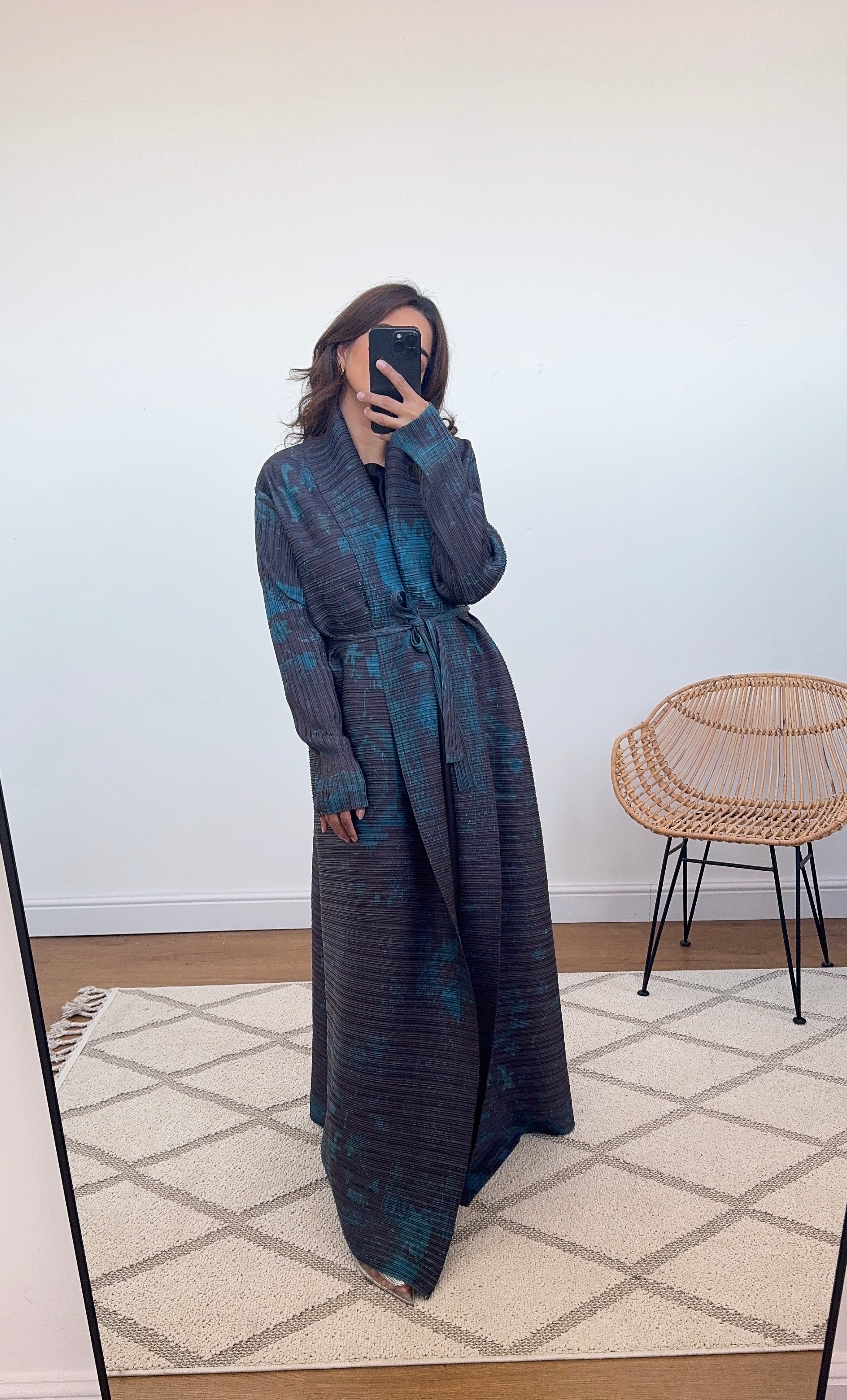DANI IMPRIMÉ KIMONO NOIR/BLEU