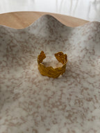 BRACELET FEUILLE CUFF DORÉ