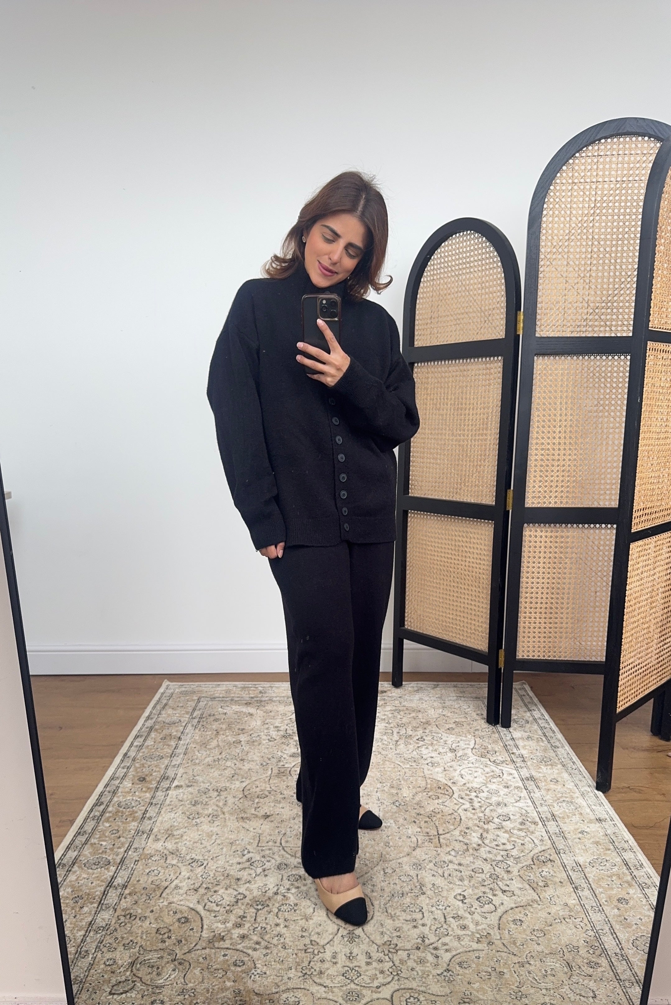 ENSEMBLE MAILLE NOIR - MEGA