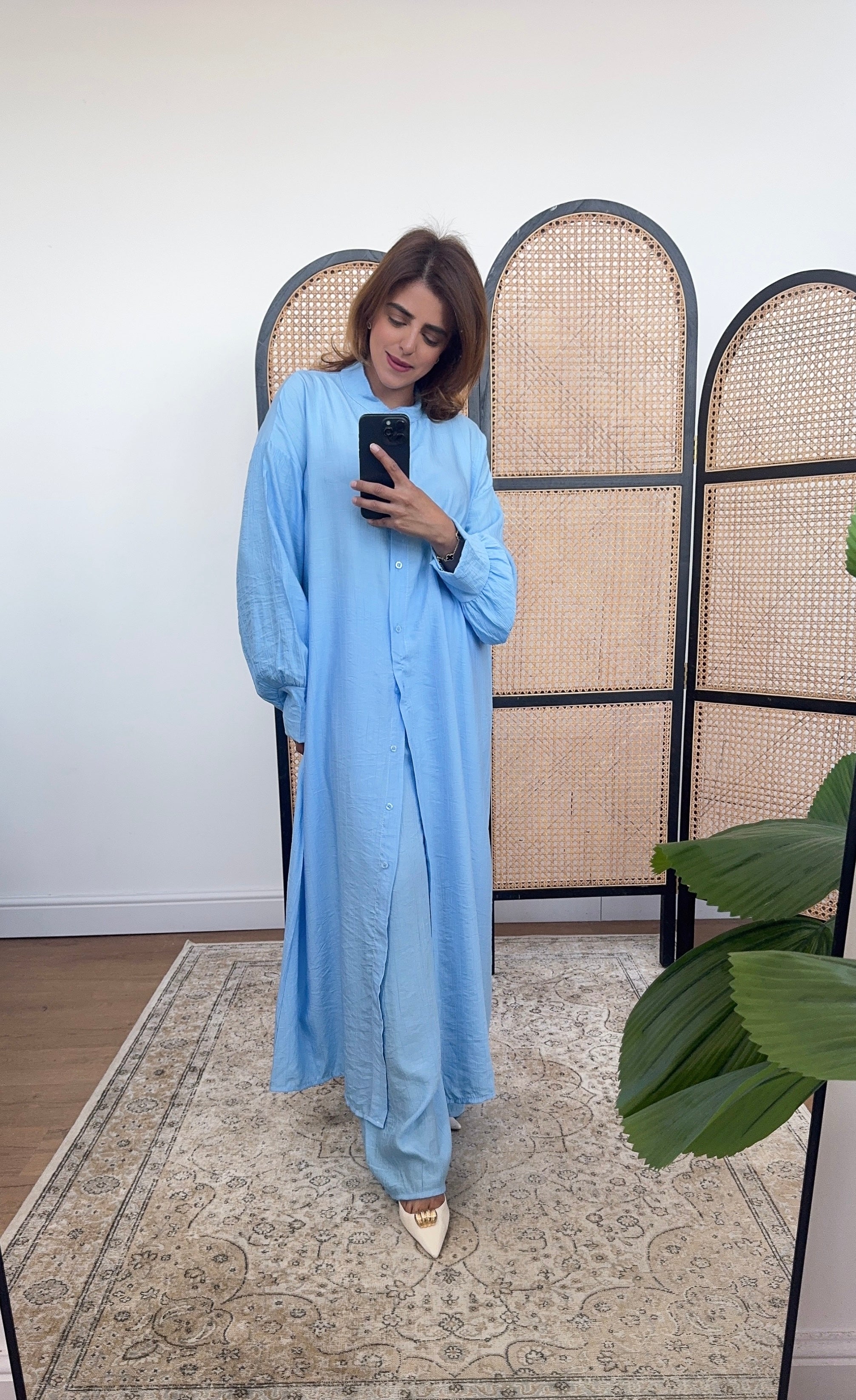 ENSEMBLE ROBE DEUX PIÈCES BLEU - TAYA