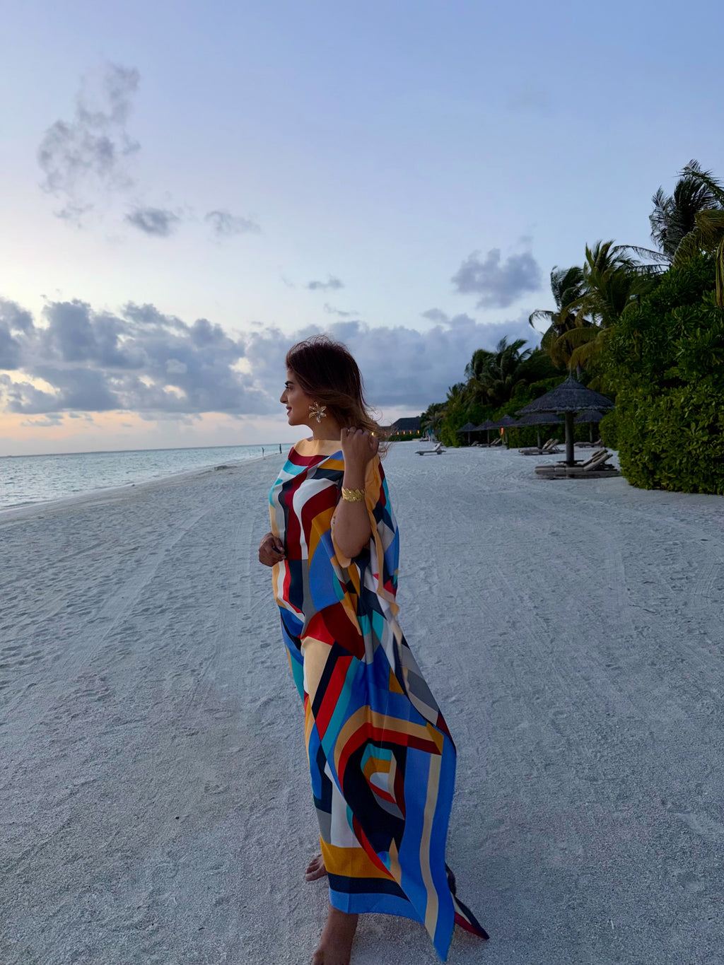 Mosaic kaftan dress- Yair - 5