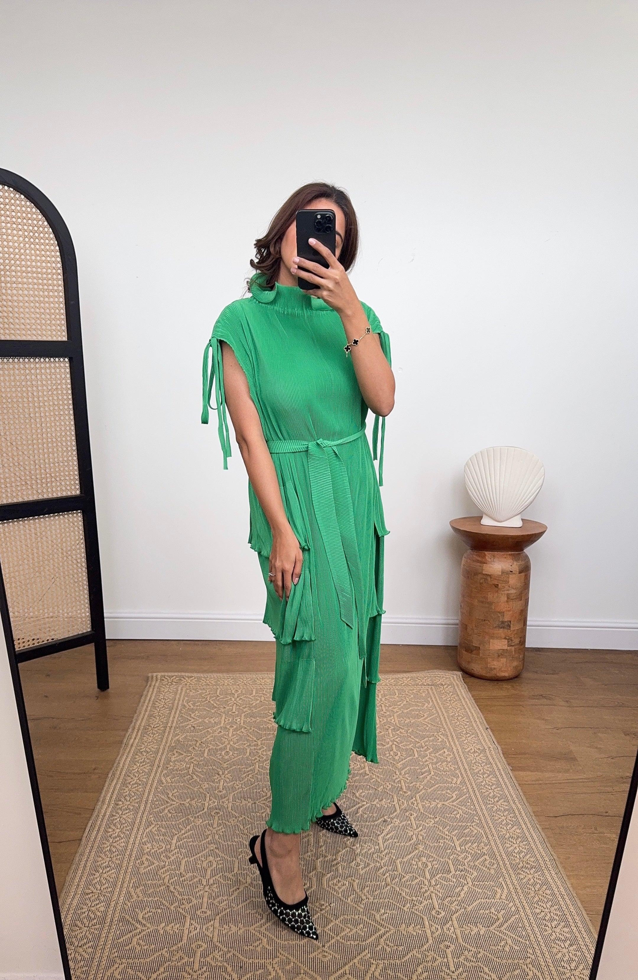LEONA ROBE EN VERT