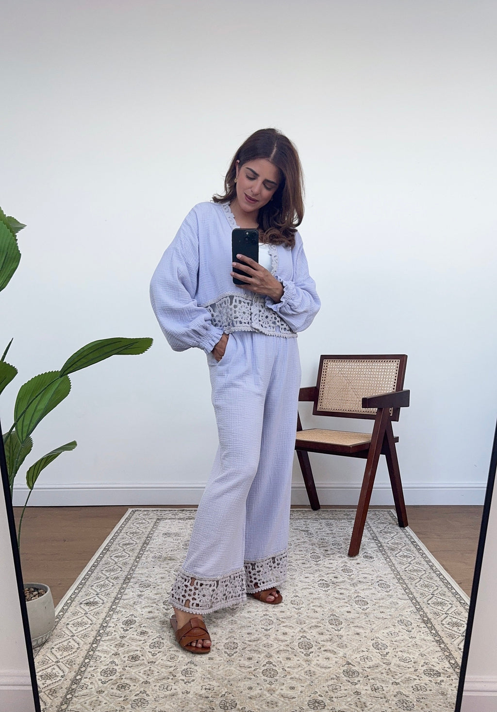 ENSEMBLE CROCHET LILAS - HALI