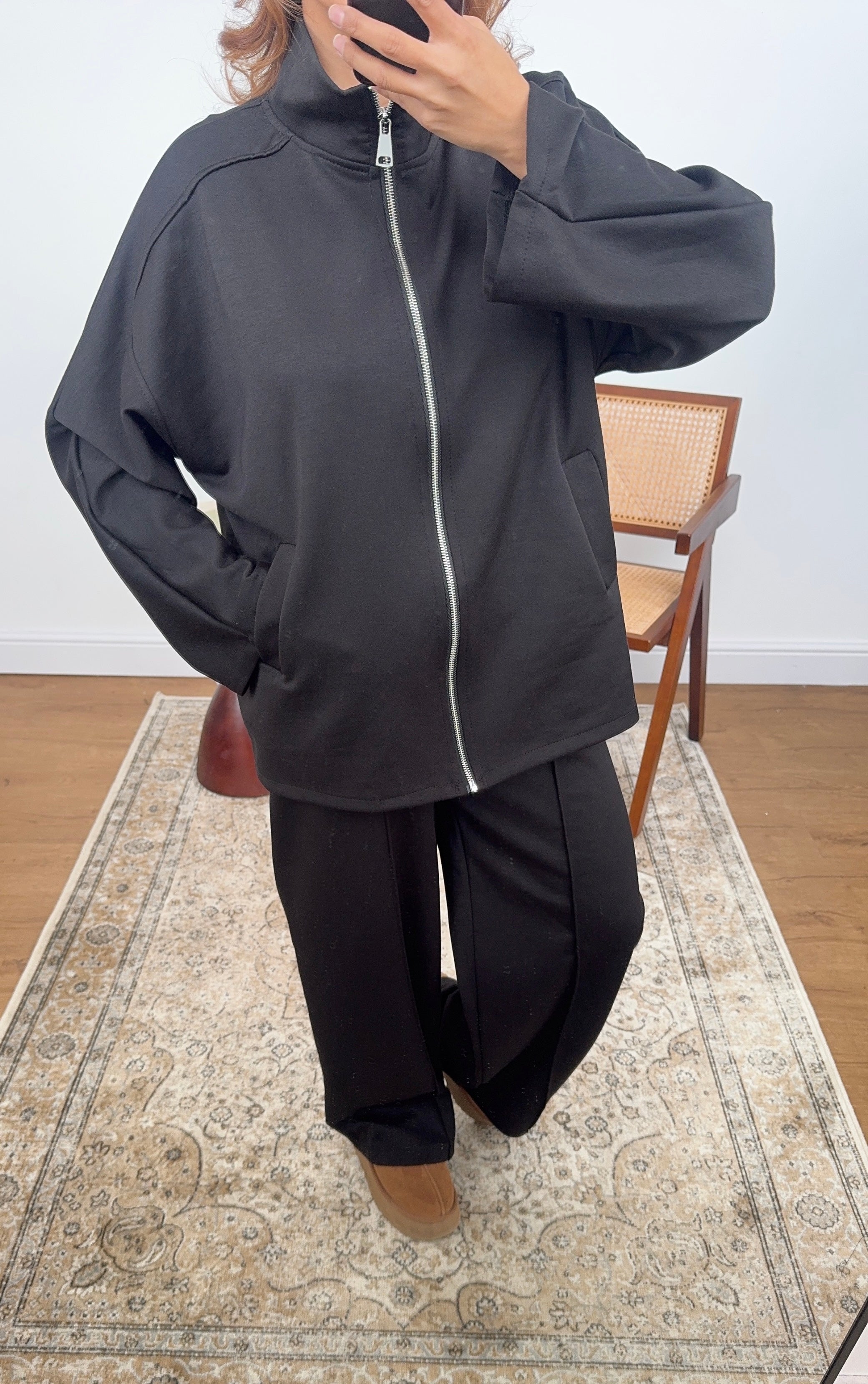 ENSEMBLE ZIP NOIR - LUCIA