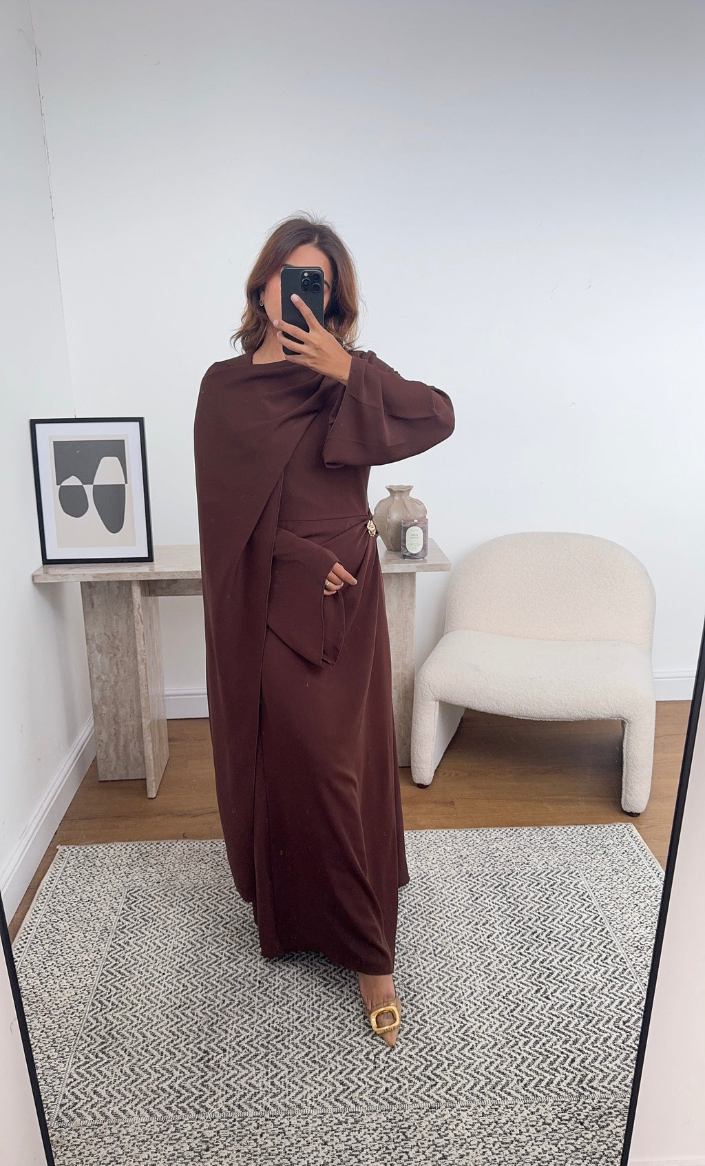 ROBE COCO AVEC DRAPÉ FOULARD - ZARIA