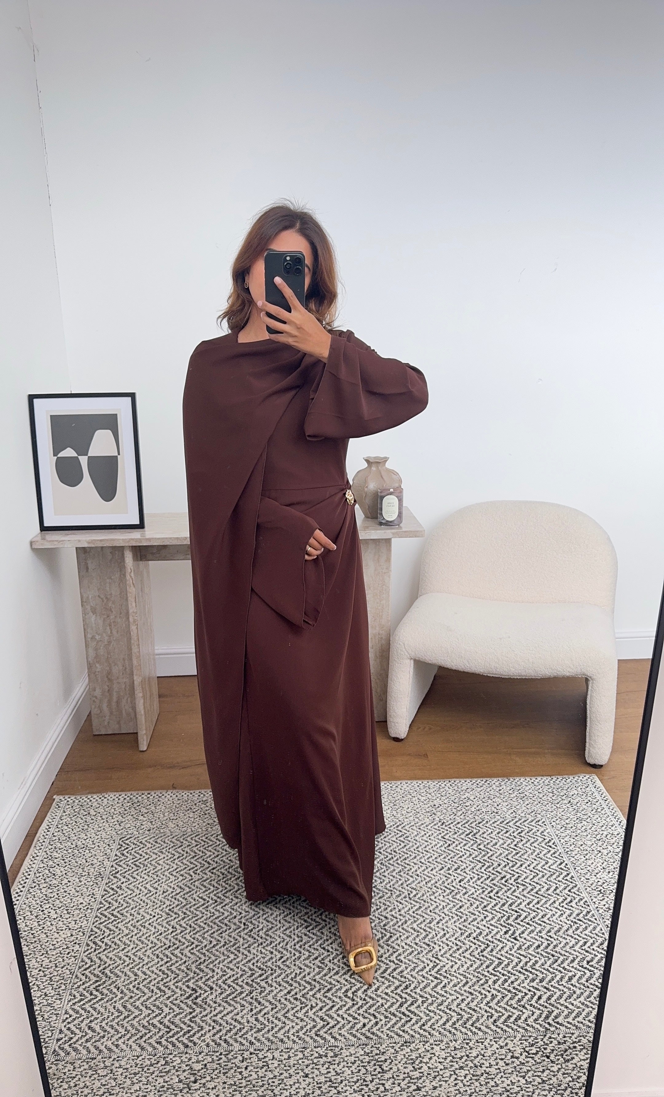 ROBE COCO AVEC DRAPÉ FOULARD - ZARIA