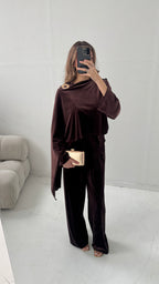 ENSEMBLE FOULARD VELOURS COCO AVEC DORÉ BROCHE - NURA