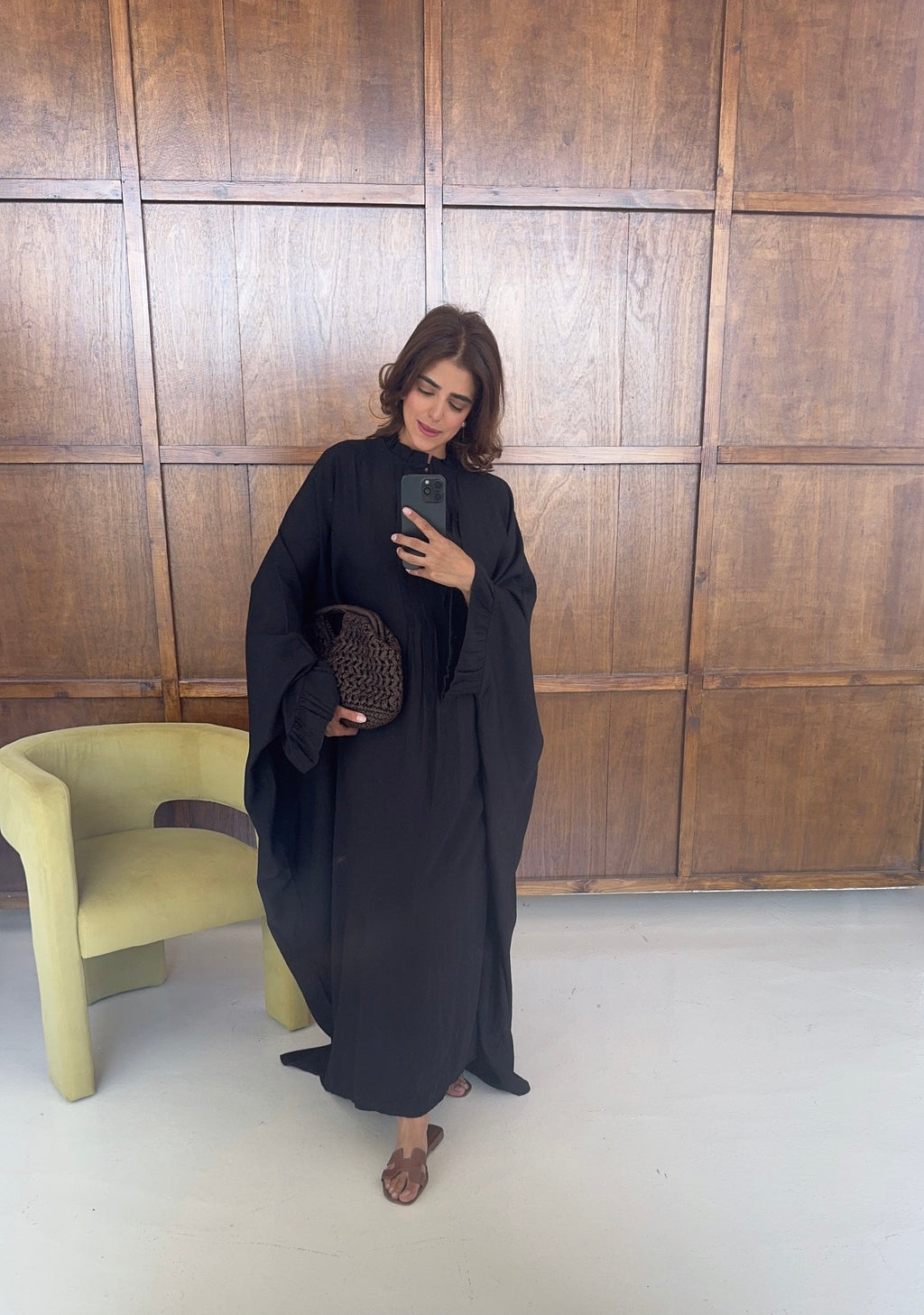ROBE COL MONTANT NOIR - SOLEA
