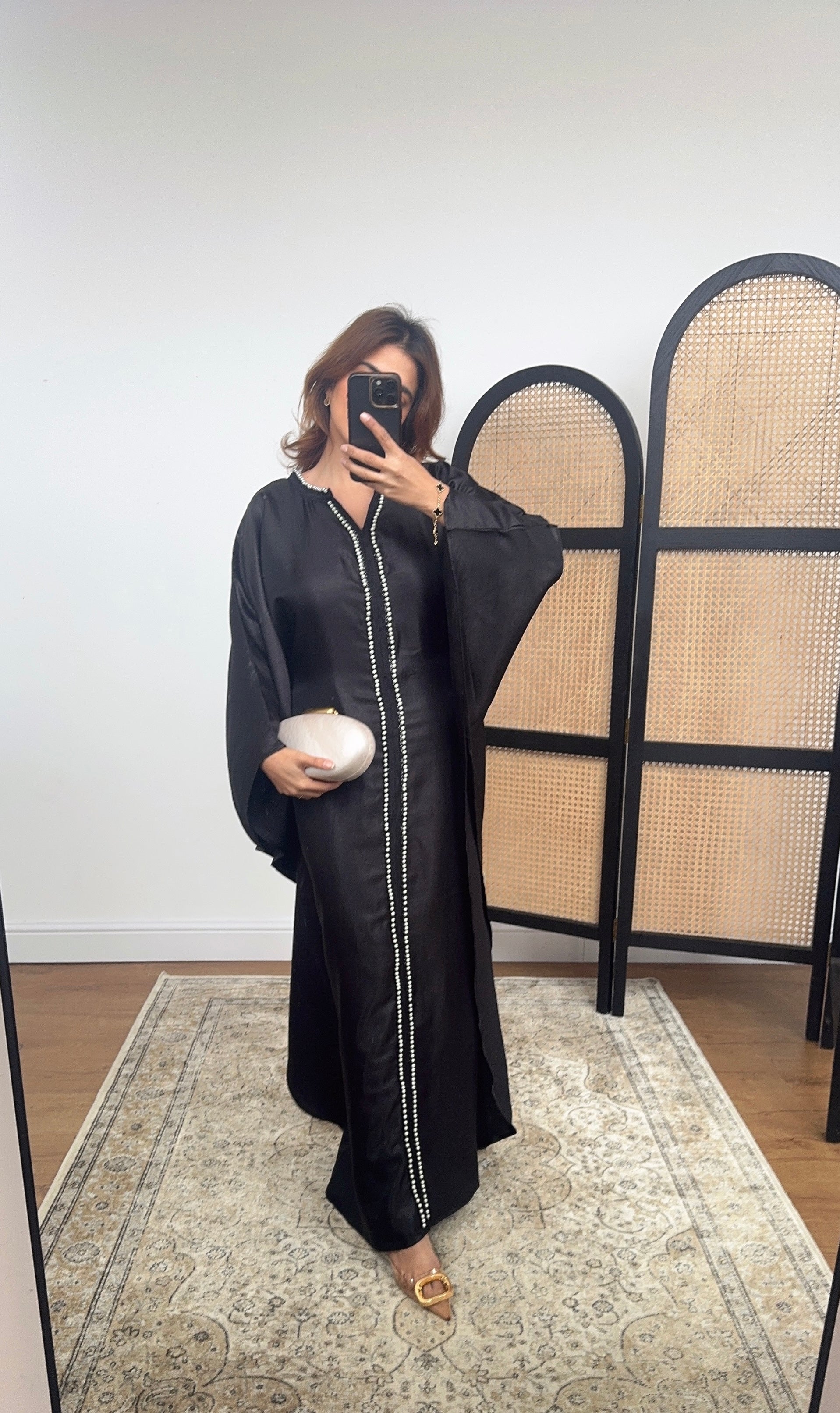 CAFTAN PERLE NOIR - MARWA