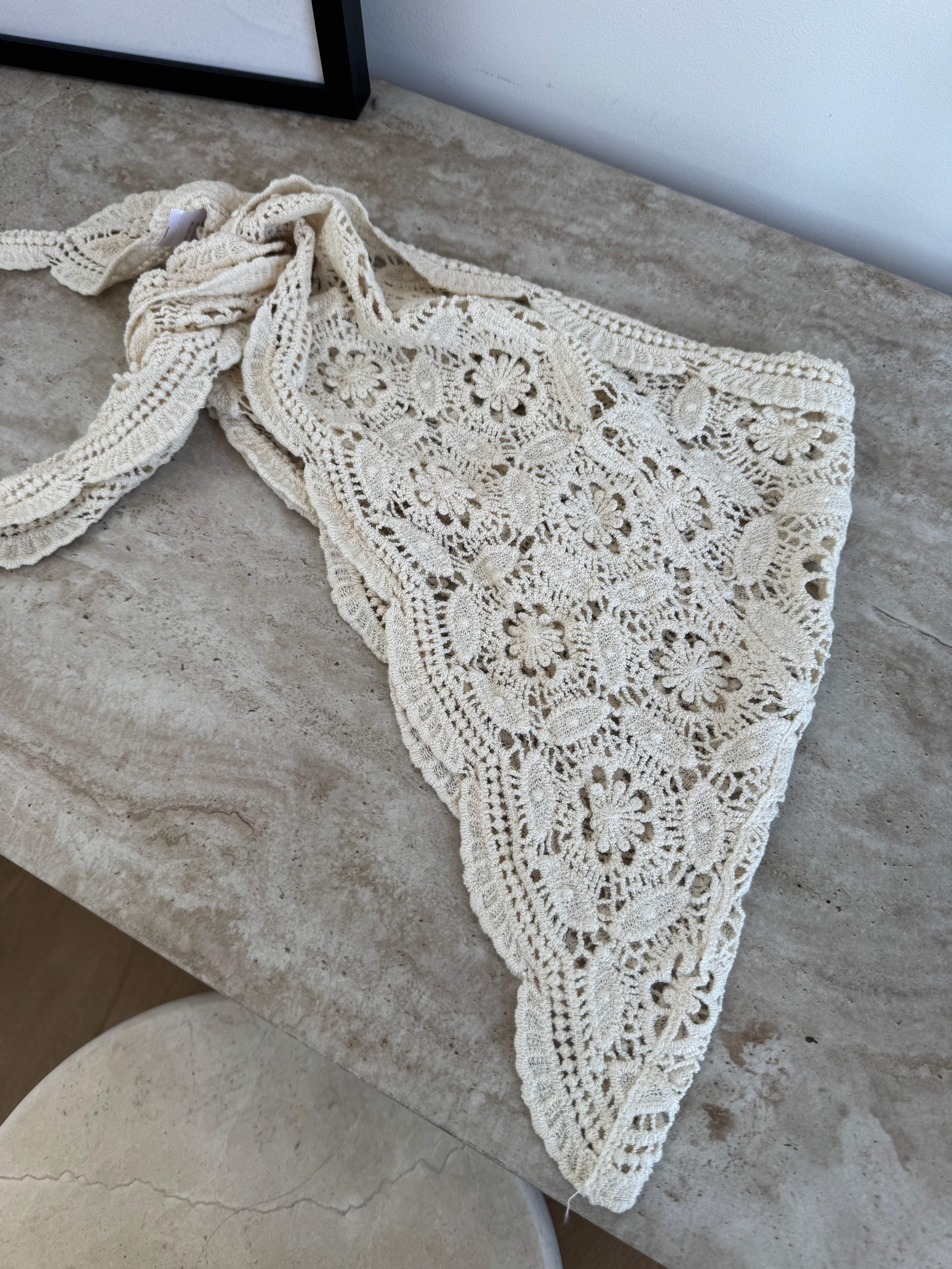 CROCHET CRÈME TAILLE CEINTURE