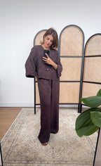 ENSEMBLE FEUILLE FLUIDE CHOCOLAT - FIFI