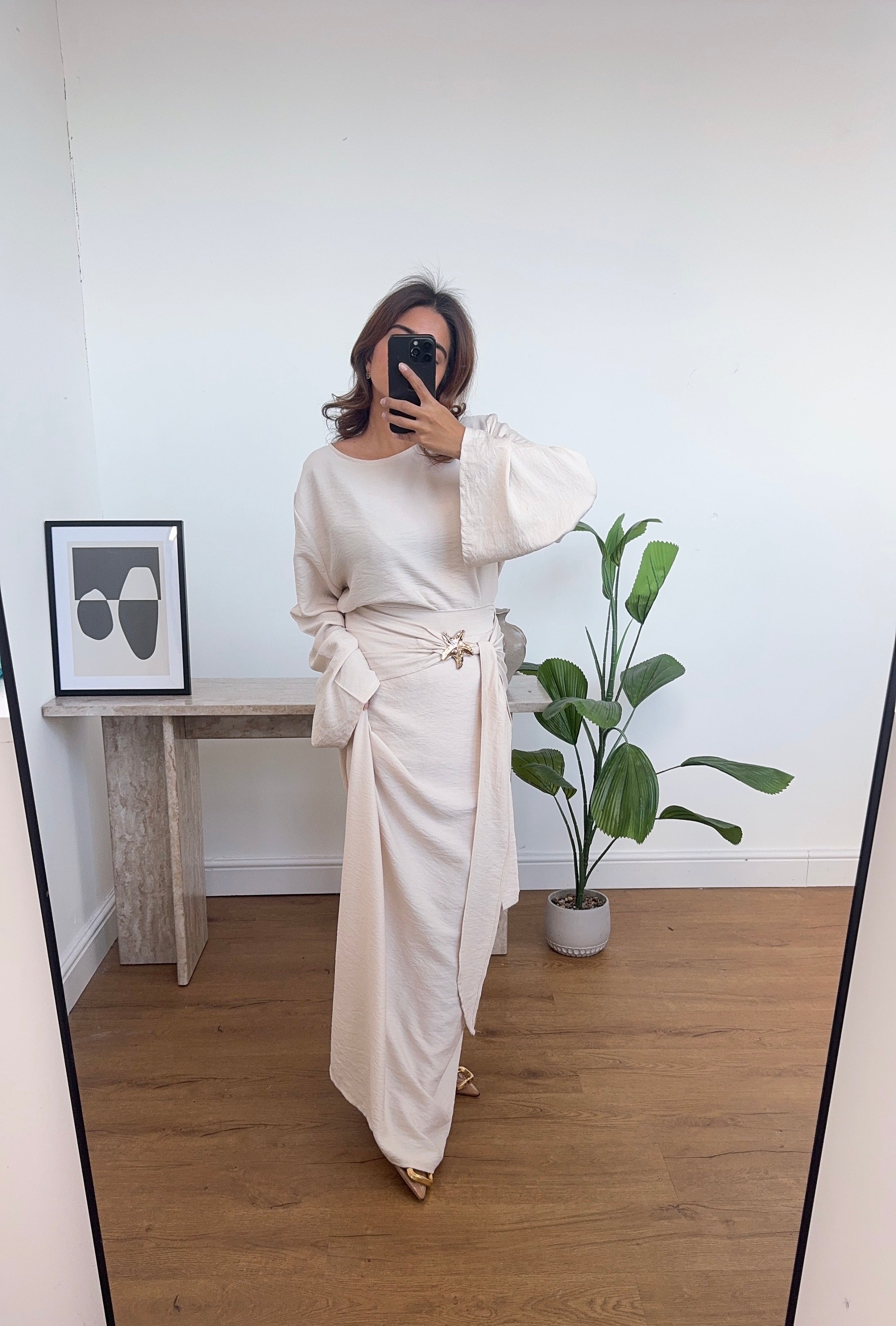 BEIGE DEUX PIÈCES ENSEMBLE - KASRA