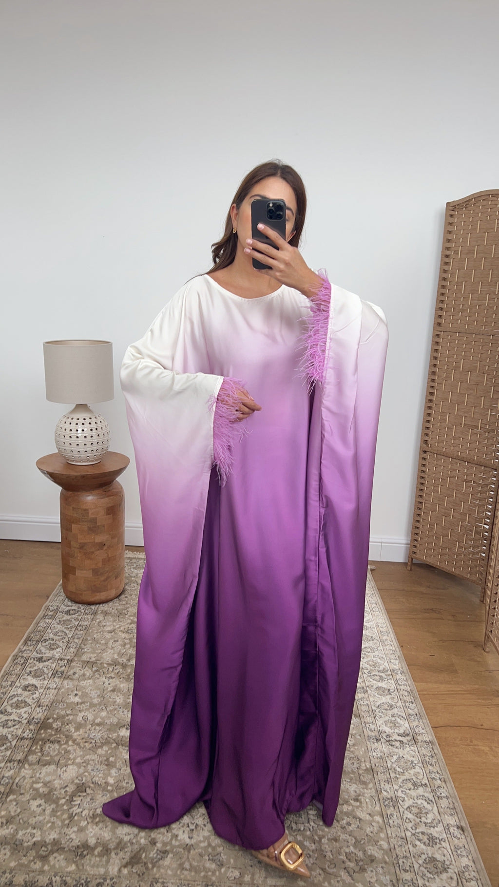 ANALIA CAFTAN EN OMBRÉ PURPLE