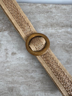BEIGE SAHARA WEAVE STRETCH CEINTURE