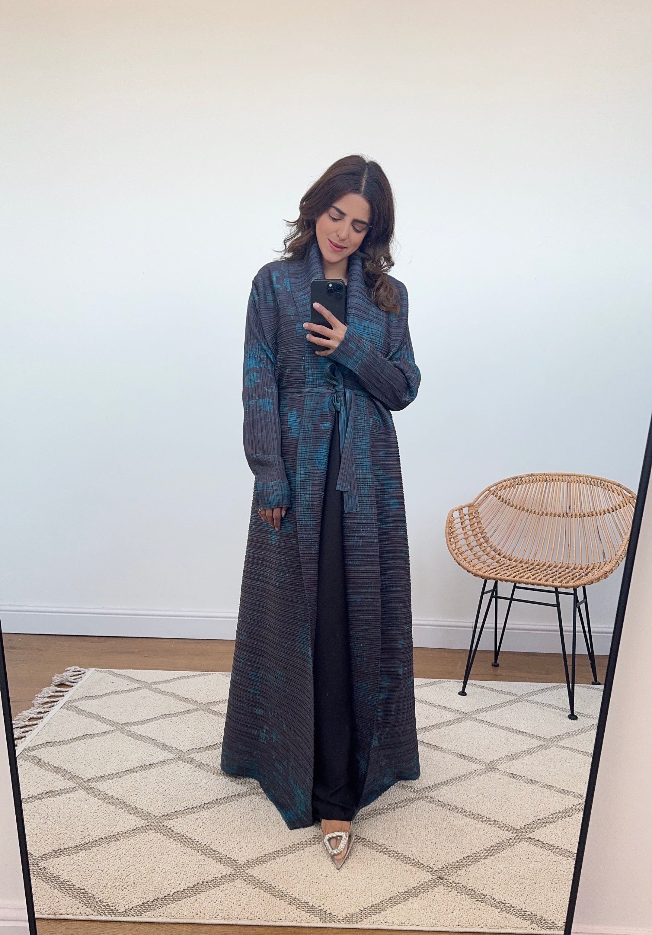DANI IMPRIMÉ KIMONO NOIR/BLEU