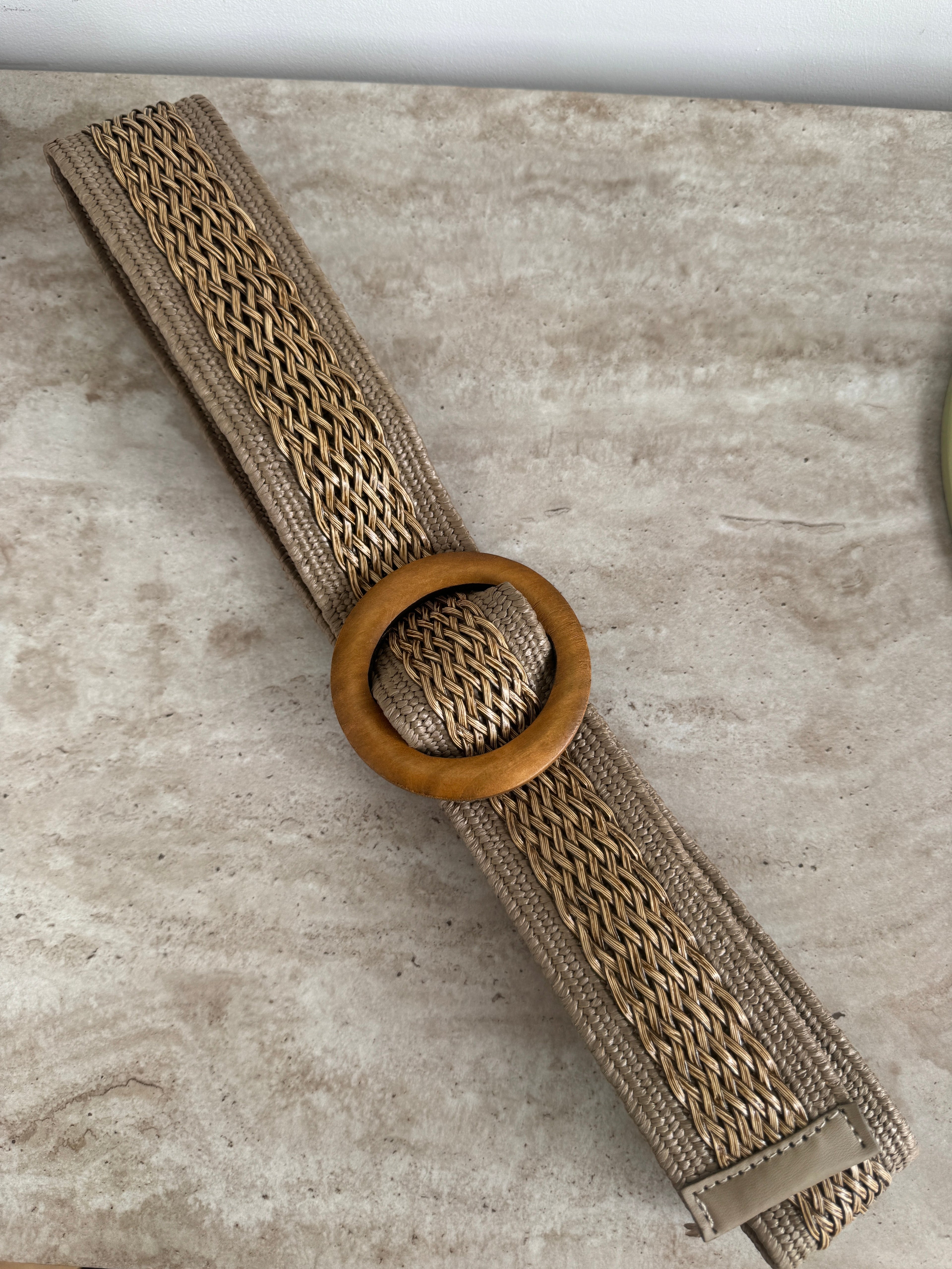 SAHARA MARRON WEAVE STRETCH CEINTURE