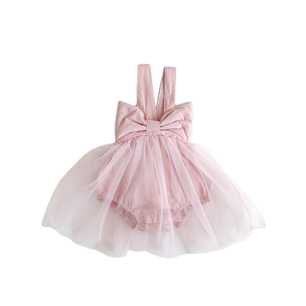 ROBE BARBOTEUSE TULLE NŒUD ROSE