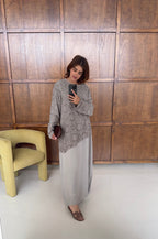 ROBE DENTELLE DEUX PIÈCES TAUPE - NOLA