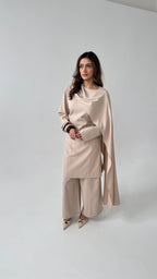 BEIGE DRAPÉ ENSEMBLE - ATHEER