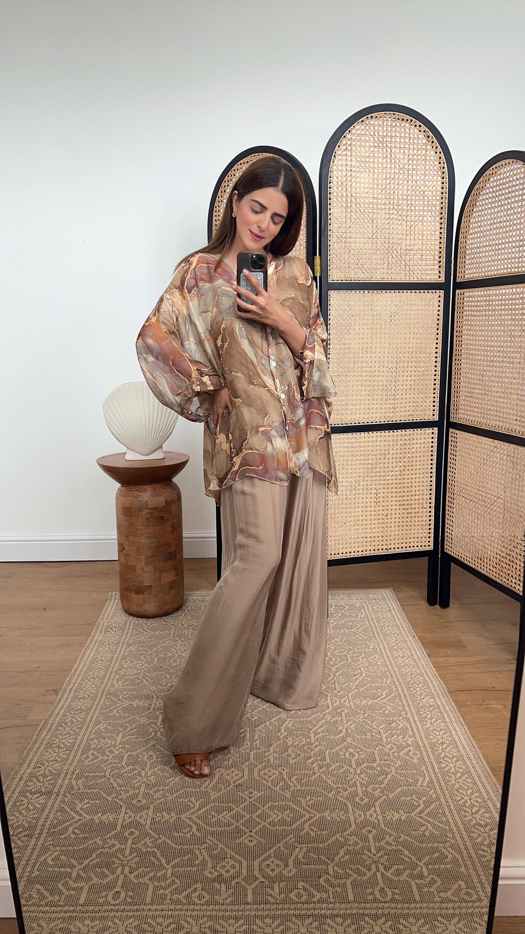 NEVA IMPRIMÉ ENSEMBLE MARRON