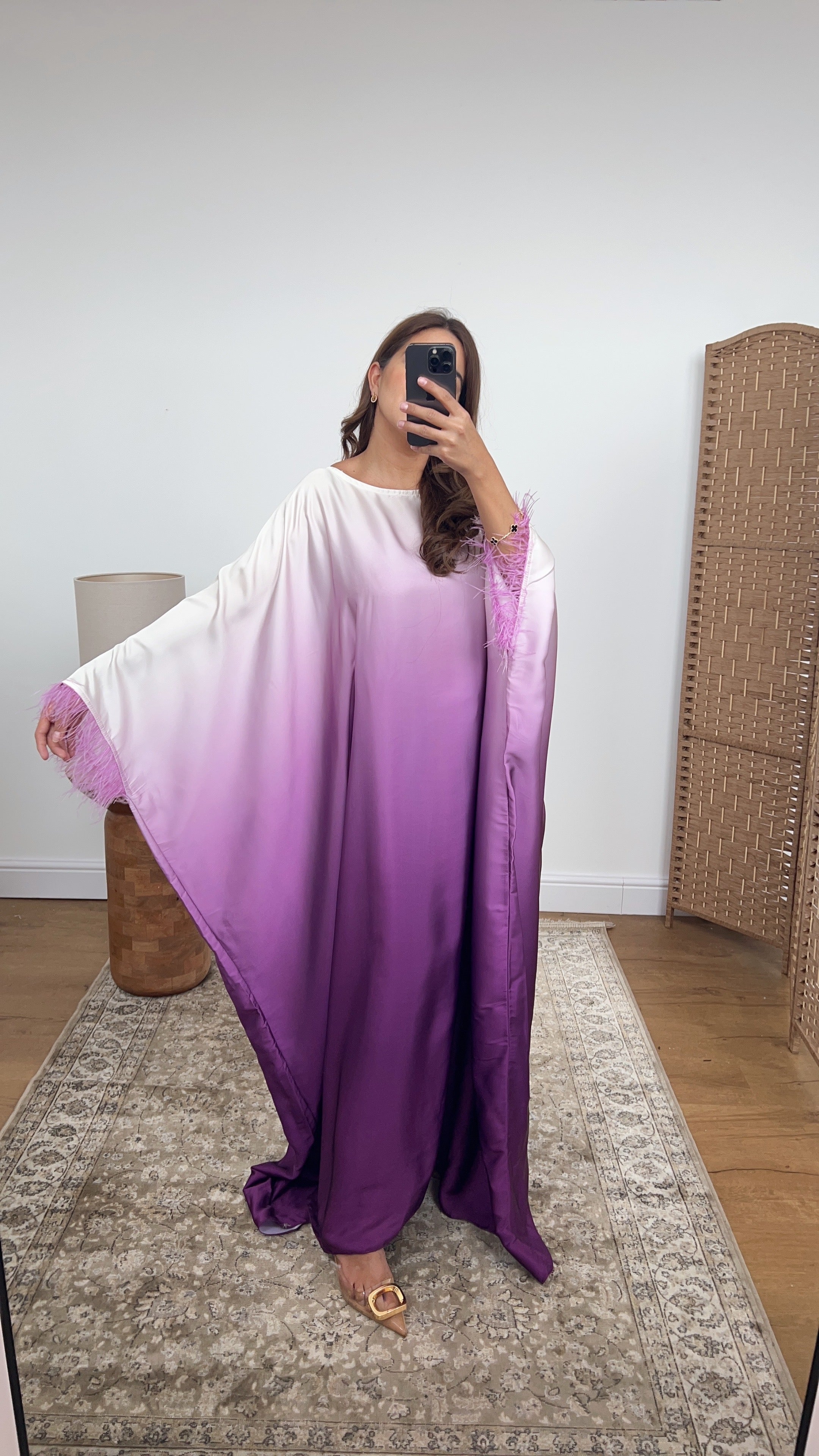 ANALIA CAFTAN EN OMBRÉ PURPLE