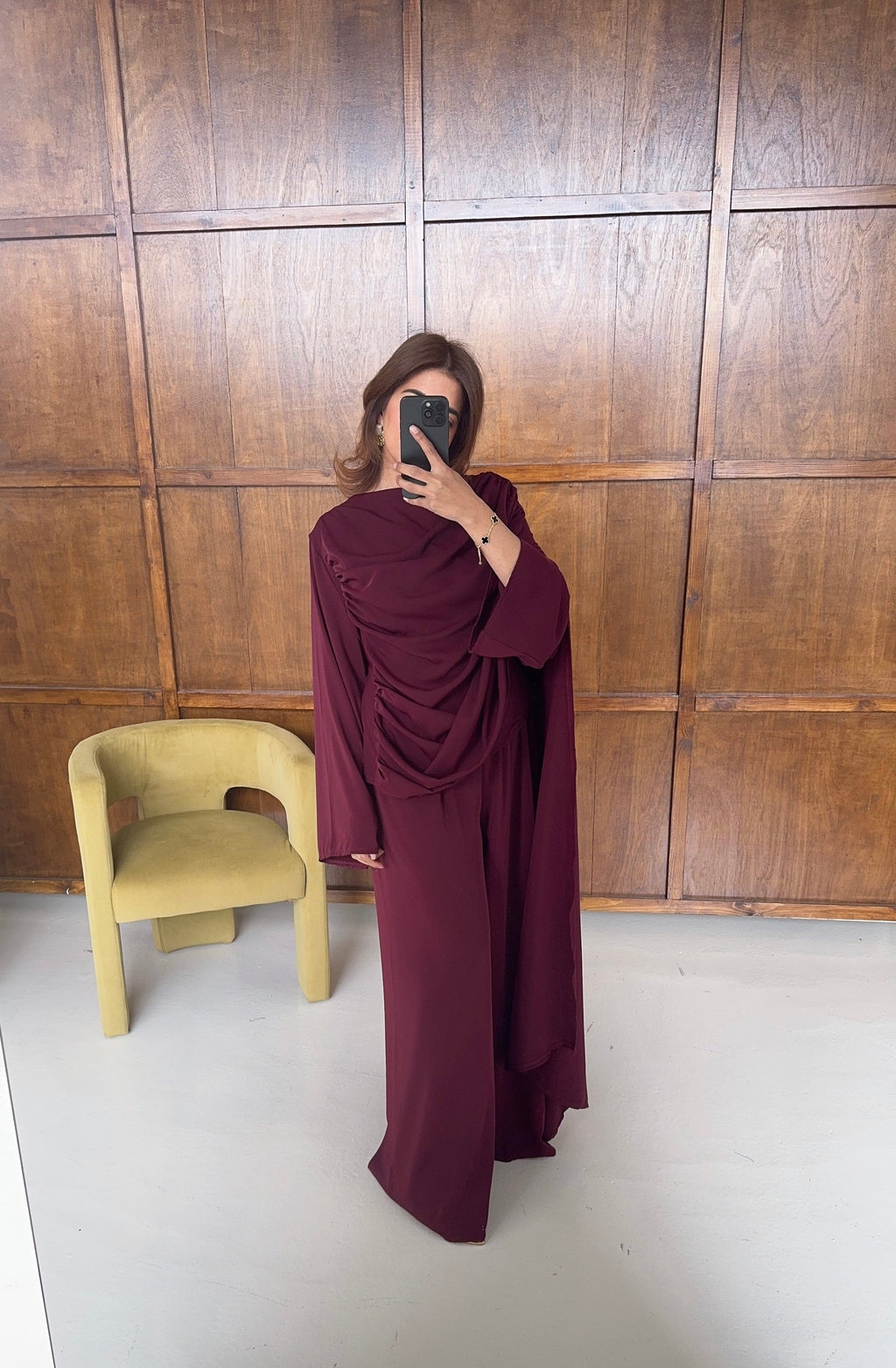 CAPE DRAPÉ BORDEAUX DEUX PIÈCES - VIVI