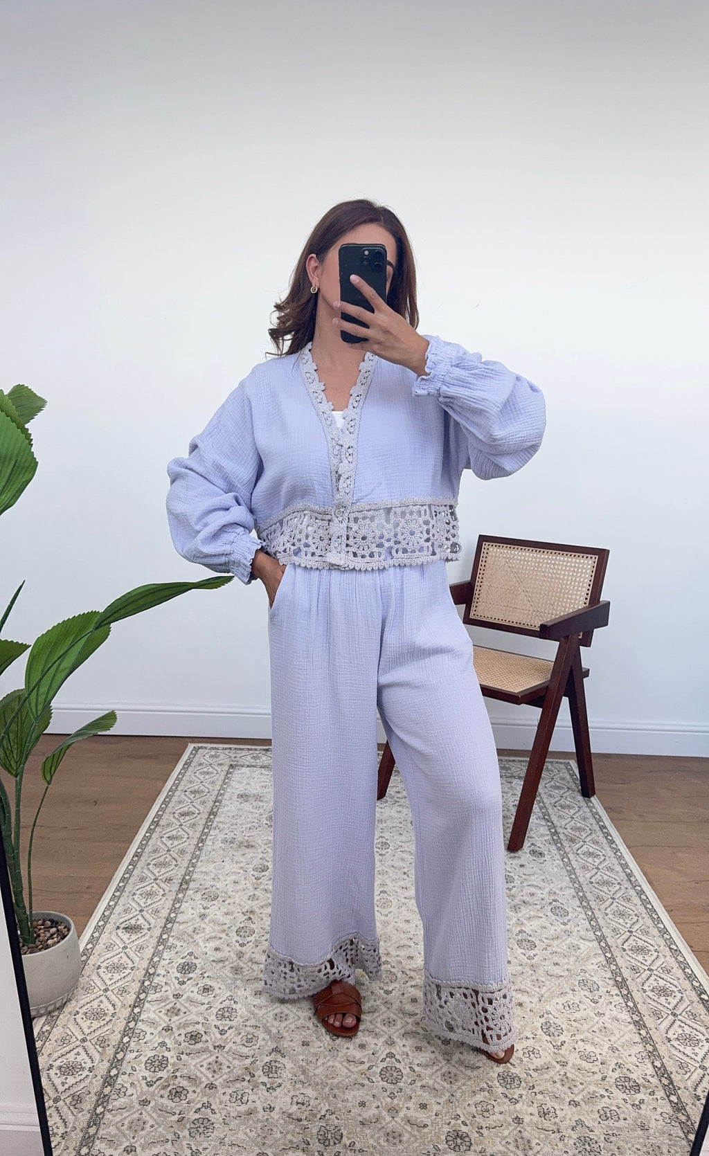ENSEMBLE CROCHET LILAS - HALI