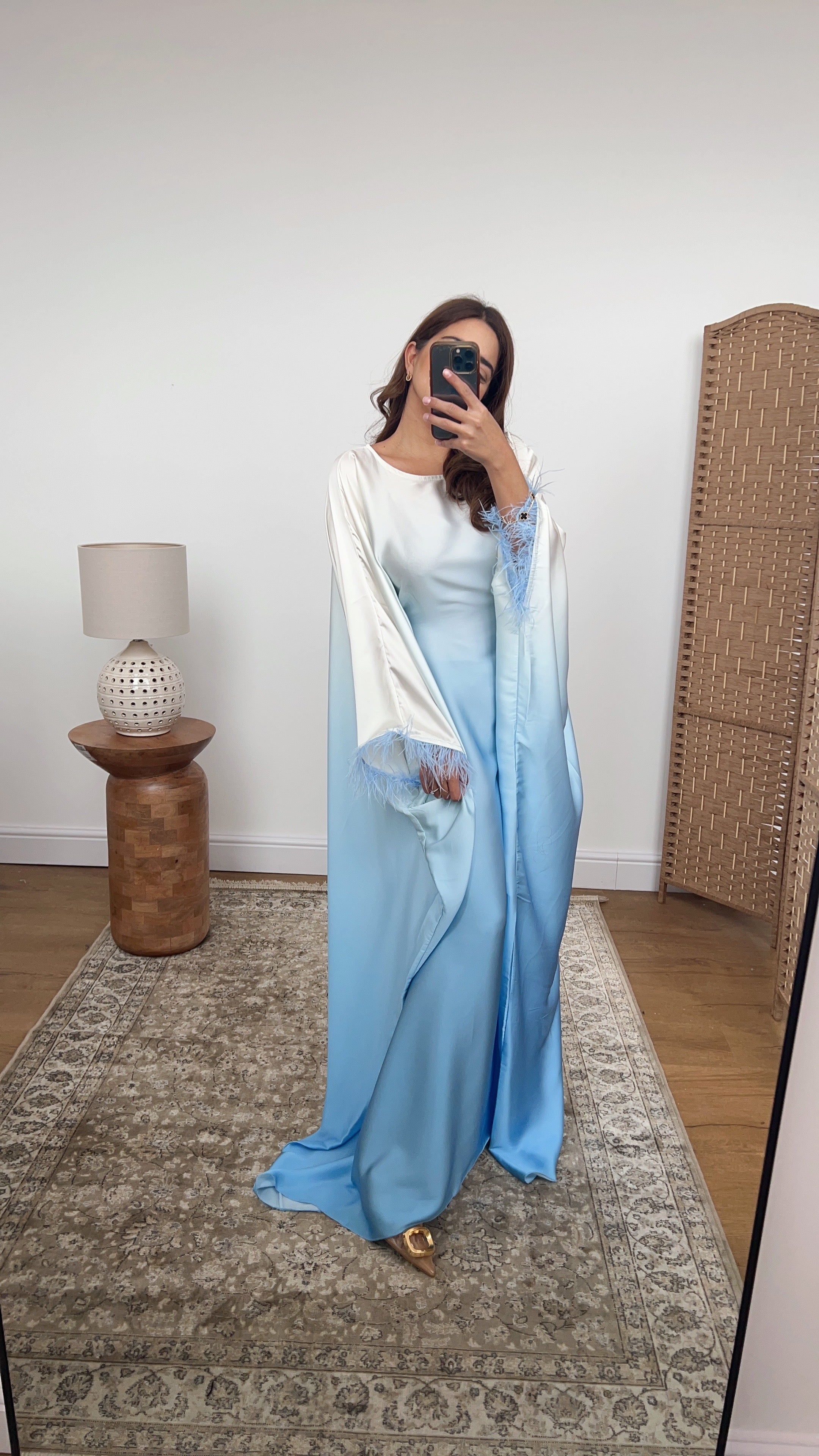 ANALIA CAFTAN EN OMBRÉ SKY BLEU