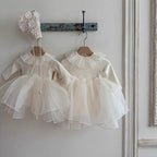 ROBE COL VOLANT IVOIRE