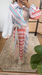PASTEL RAYÉ MAXI ROBE - NINA