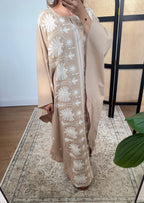 CAFTAN BRODÉ NUDE - LAYLA
