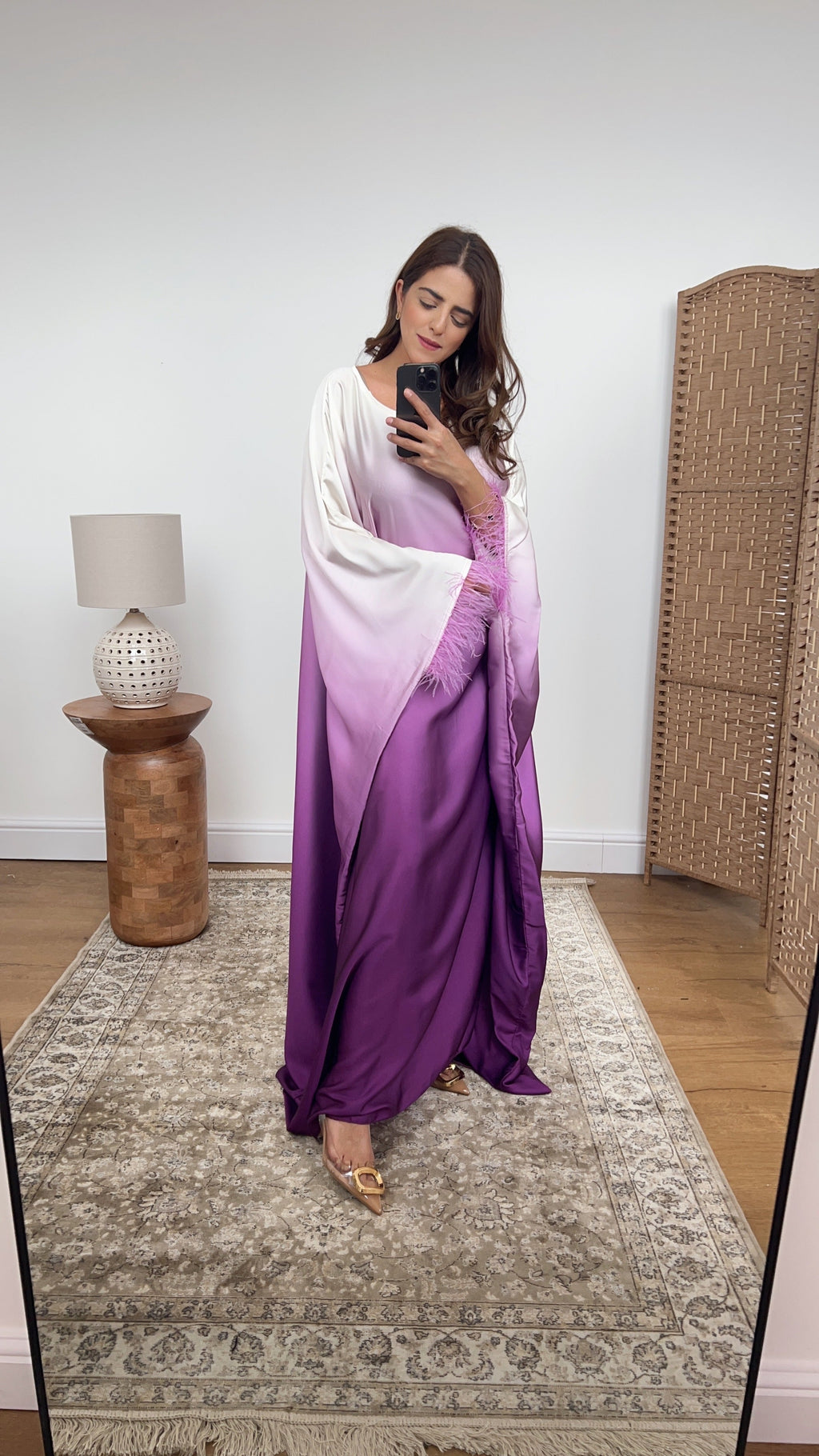 ANALIA CAFTAN EN OMBRÉ PURPLE