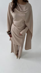 BEIGE DRAPÉ ENSEMBLE - ATHEER
