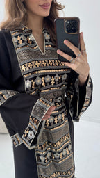 CAFTAN ORNÉ NOIR/DORÉ - FILAL