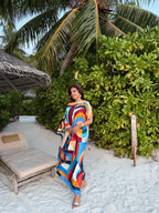 Mosaic kaftan dress- Yair