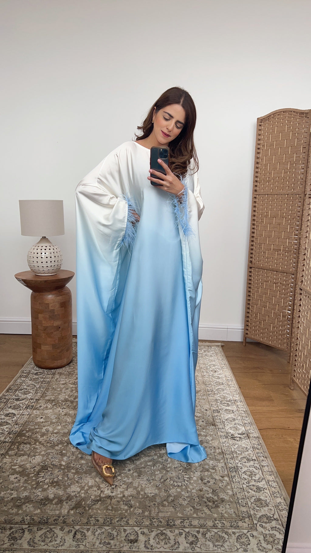 ANALIA CAFTAN EN OMBRÉ SKY BLEU