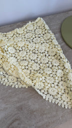 BUTTER JAUNE CROCHET TAILLE CEINTURE