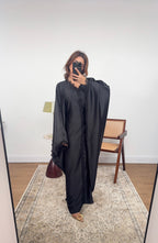 CAFTAN PAPILLON DENTELLE DÉTAIL NOIR - VELA
