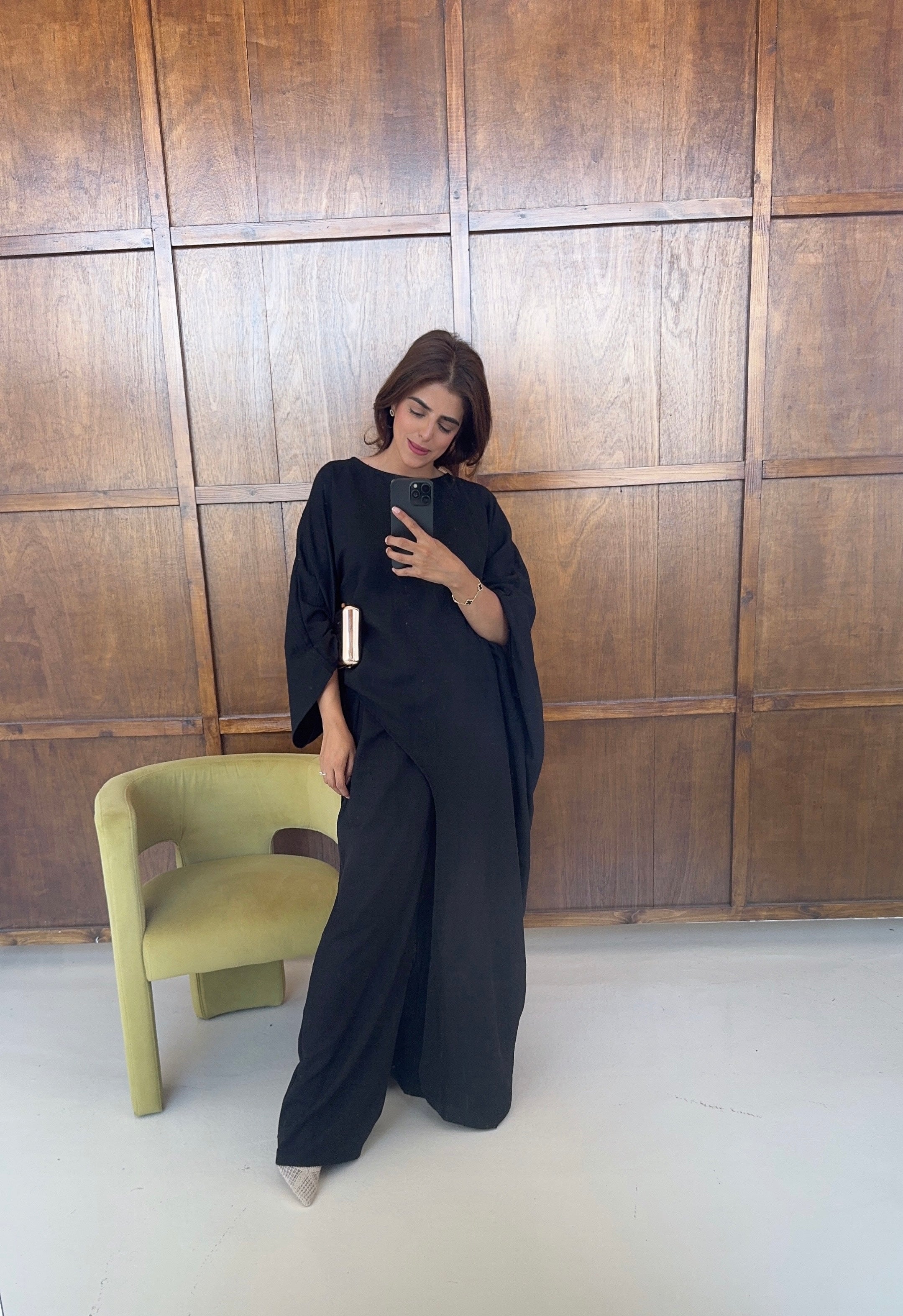 ENSEMBLE UNI ASYMÉTRIQUE NOIR - HAYAT