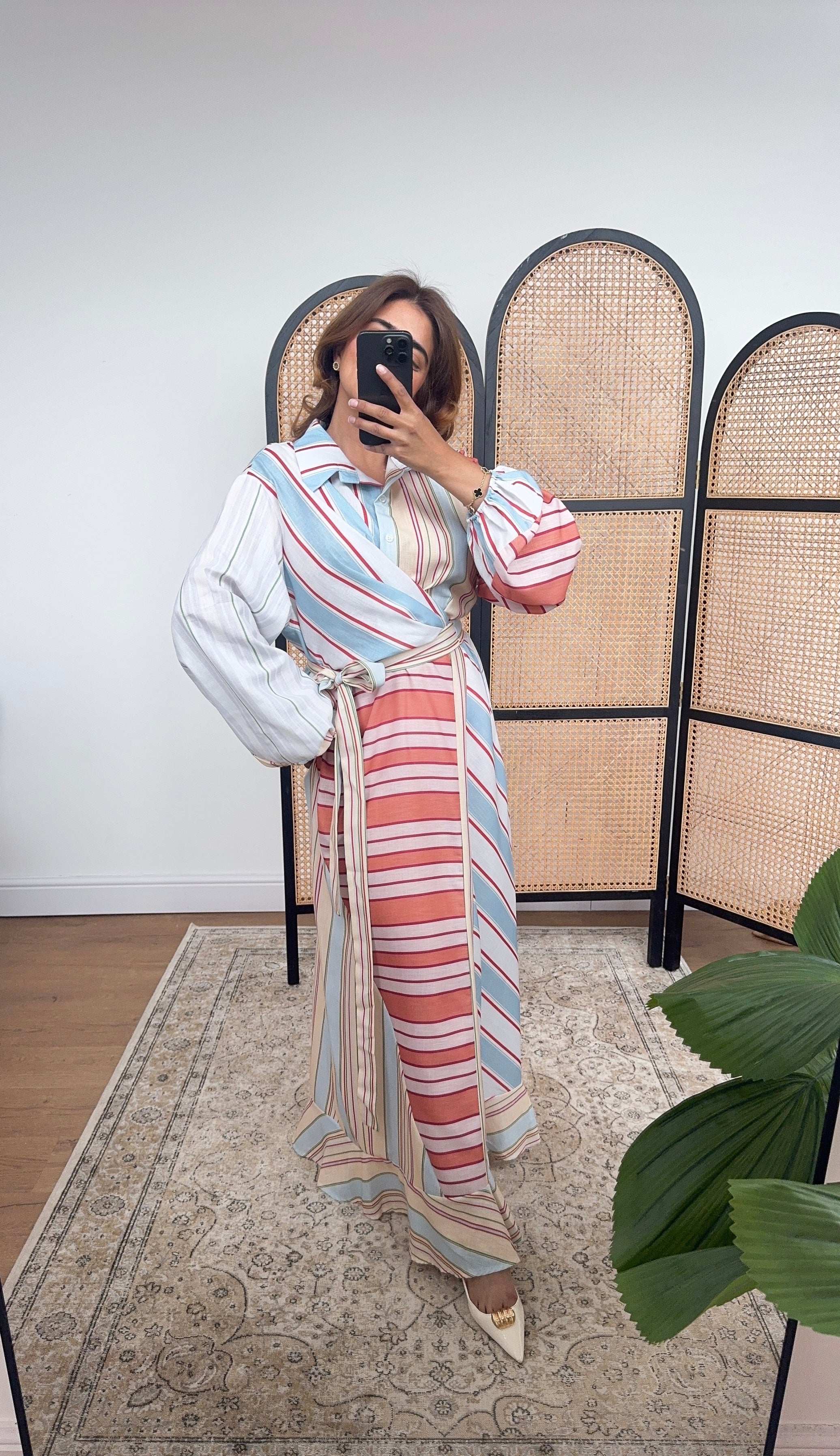 PASTEL RAYÉ MAXI ROBE - NINA