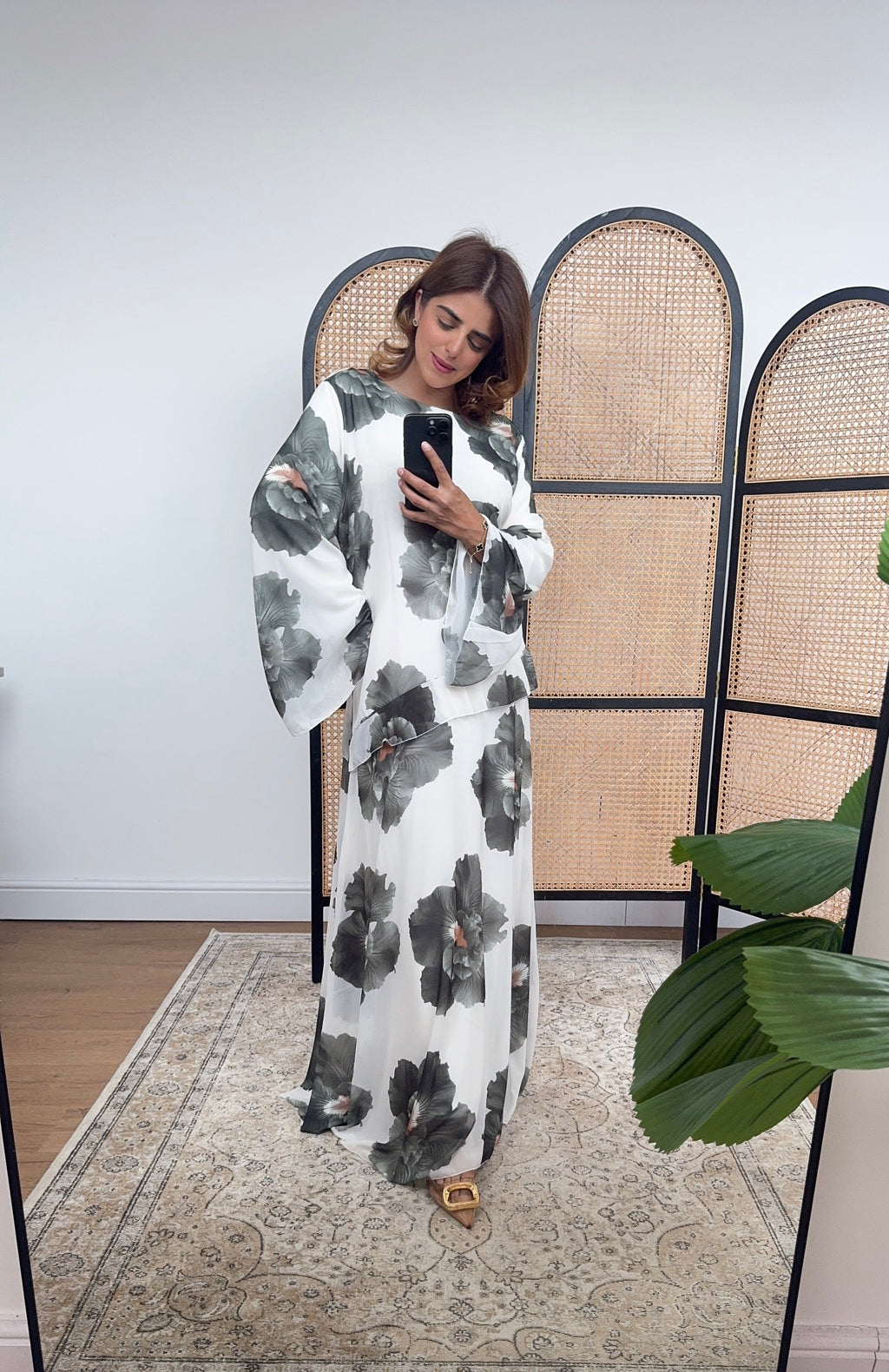 ROBE MOUSSELINE IMPRIMÉ MAXI OLIVE - BRIA