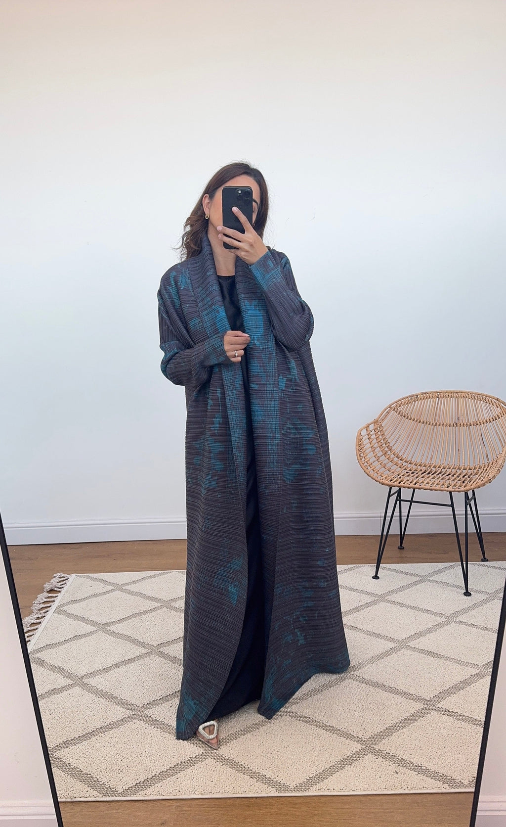 DANI IMPRIMÉ KIMONO NOIR/BLEU