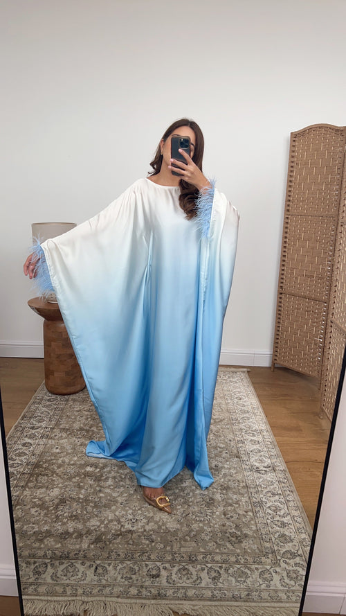 ANALIA CAFTAN EN OMBRÉ SKY BLEU