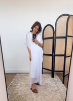 ROBE MOUSSELINE BLANC - MERIS